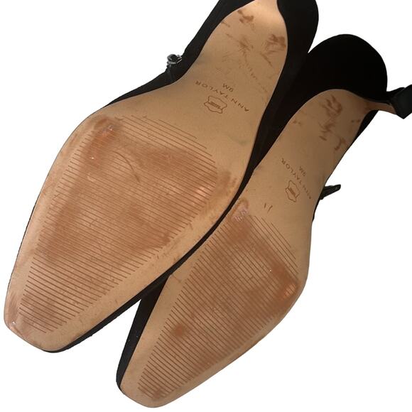 Ann Taylor Black solid estradille wedge size 9 - Picture 6 of 6